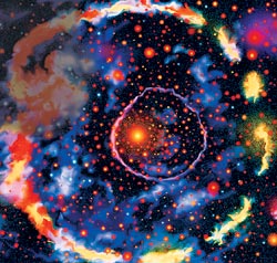 Реконструкция скрытого от нас пылевыми облаками центра нашей Галактики со сверхмассивной черной дырой массой в три миллиона солнечны