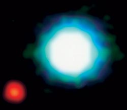 Инфракрасное изображение планеты у бурого карлика, полученное в 2004 год