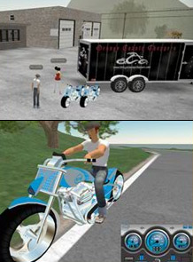 Обитатели Second Life могут пересесть на модные мотоциклы от Intel. И если в реальности такой построен в единственном экземпляре, в игре их может быть сколько угодно (иллюстрации с сайта intel.com).