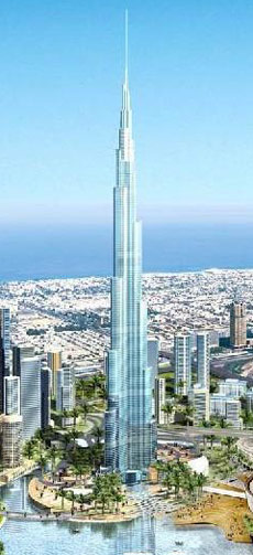 Ещё раз — Burj Dubai – крупным планом (иллюстрация с сайта en.wikipedia.org).