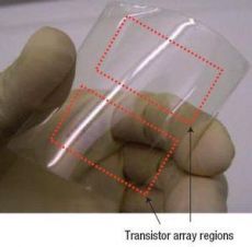 Прозрачные и гибкие транзисторы на подложке.
