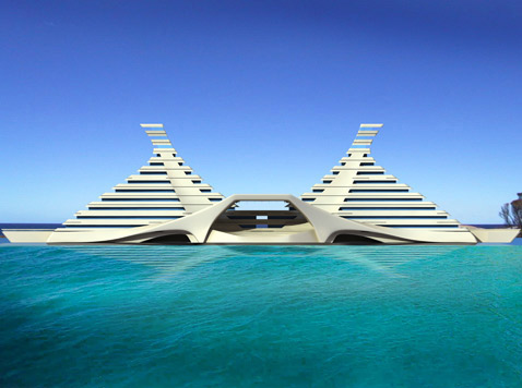 … Заказывая одну пирамиду Maya Hotel прямо сейчас, вы совершенно бесплатно получаете вторую (иллюстрация Oceanic-Creations).