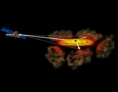 Условное изображение Chandra, регистрирующего интенсивность рентгеновского излучения во время затмения (анимация NASA/CXC/M.Weiss).