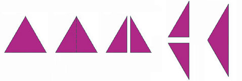 Сделать такой треугольник можно очень просто, например, из равностороннего. В равностороннем треугольнике надо провести перпендикуляр от вершины до одной из сторон (высота), затем 