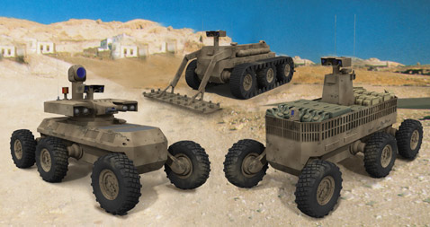 MULE должен выпускаться в трёх вариантах: в качестве беспилотной машины поддержки пехоты, автоматического миноискателя и автоматического же транспорта снабжения (иллюстрация Lockheed Martin).
