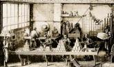 На консервной фабрике. Английская гравюра 1870 года.