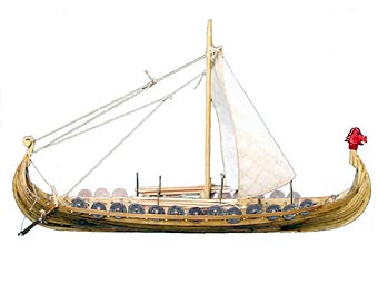Модель ладьи викингов. Иллюстрация с сайта electricscotland.com