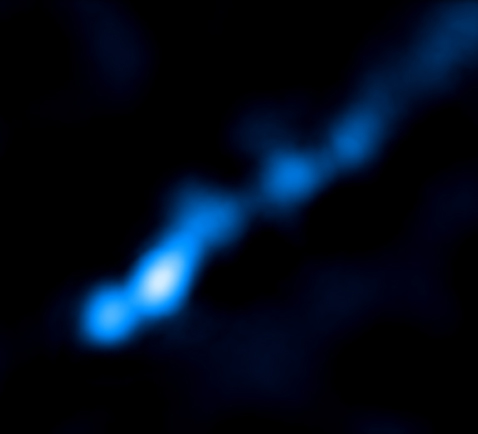 ESO 137-001 в рентгеновском диапазоне (фото NASA/CXC/MSU/M. Sun et al.).