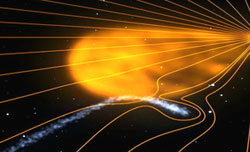 Солнечная буря оторвала комете хвост
