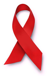 Красная ленточка - официальный международный символ борьбы со СПИДом. 