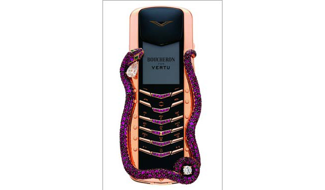 Телефоны Vertu, стоят недешево. Например, модель Vertu Signature Cobra стоит 310 000$. Корпус модели обвивает змея, покрытая чешуей из рубинов (на чешую и кнопки ушло 439 рубинов). Ее глаза сделаны из изумрудов. Кроме того есть еще два белых бриллианта ручной гранки. Сам корпус покрыт золотом.