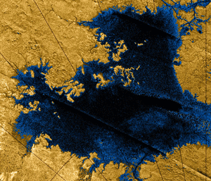Море близ северного полюса Титана //NASA/ESA.