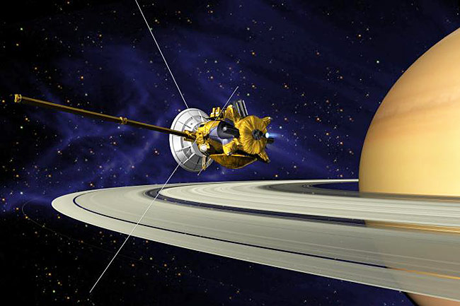 Кассини на орбите Сатурна (фото с сайта saturn.jpl.nasa.gov).