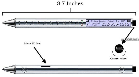 Design A – концептуальный мобильный телефон-ручка