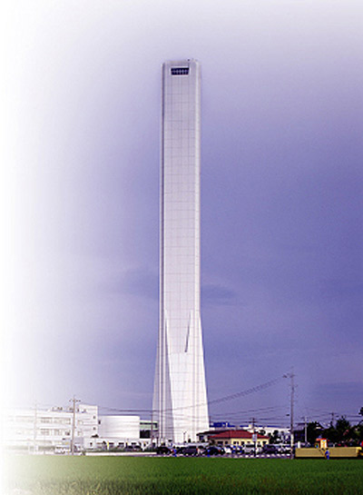 Башня высотой 173 метра для испытания лифтов